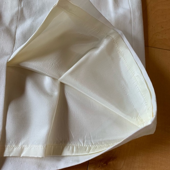EMILIO BRAVINI | Vintage cream pencil skirt. NWT Linen/Viscose blend. / Sz 8/10 - Picture 4 of 8